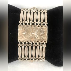 Vintage Sterling Silver 925 Women's Wide Bracelet